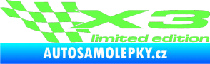 Samolepka X3 limited edition levá Fluorescentní zelená