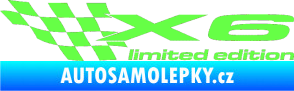 Samolepka X6 limited edition levá Fluorescentní zelená