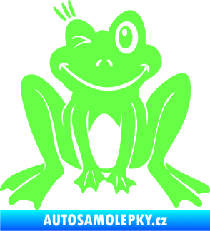 Samolepka Žába 010 levá mrkající Fluorescentní zelená