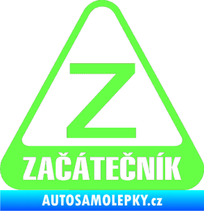 Samolepka Začátečník Fluorescentní zelená