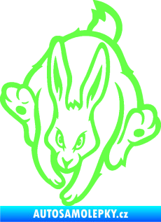 Samolepka Zajíc 002 levá  Fluorescentní zelená