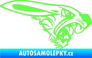 Samolepka Zajíc pravá Fluorescentní zelená