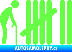 Samolepka Zářezy 005  Fluorescentní zelená