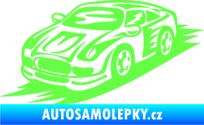 Samolepka Závodní auto 006 levá Fluorescentní zelená