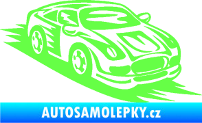 Samolepka Závodní auto 006 pravá Fluorescentní zelená