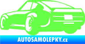 Samolepka Závodní auto 009 levá Fluorescentní zelená