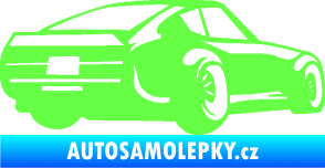 Samolepka Závodní auto 009 pravá Fluorescentní zelená