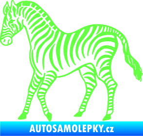 Samolepka Zebra 002 levá Fluorescentní zelená