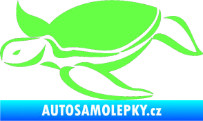 Samolepka Želva 002 levá Fluorescentní zelená