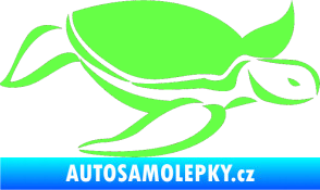 Samolepka Želva 002 pravá Fluorescentní zelená