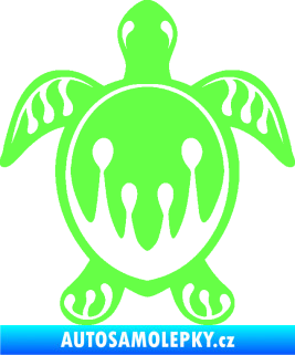 Samolepka Želva 007 Fluorescentní zelená