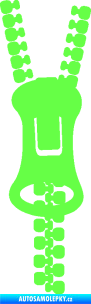 Samolepka Zip 001 levá Fluorescentní zelená