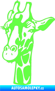 Samolepka Žirafa 001 levá Fluorescentní zelená