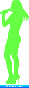 Samolepka Zpěvačka 002 levá Fluorescentní zelená