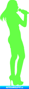 Samolepka Zpěvačka 002 pravá Fluorescentní zelená