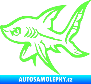 Samolepka Žralok 001 levá Fluorescentní zelená