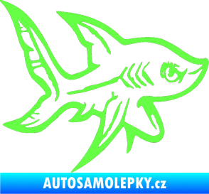 Samolepka Žralok 001 pravá Fluorescentní zelená