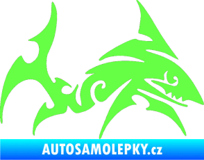 Samolepka Žralok 002 pravá Fluorescentní zelená