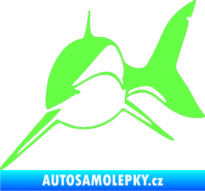 Samolepka Žralok 004 levá Fluorescentní zelená