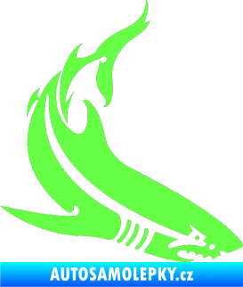 Samolepka Žralok 005 pravá Fluorescentní zelená