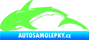 Samolepka Žralok 007 levá Fluorescentní zelená
