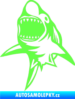 Samolepka Žralok 011 levá Fluorescentní zelená