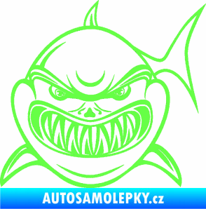 Samolepka Žralok 014 levá Fluorescentní zelená