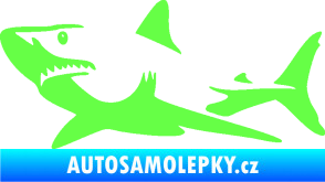 Samolepka Žralok 015 levá Fluorescentní zelená