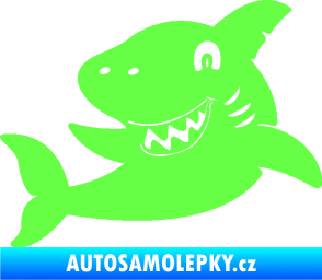 Samolepka Žralok 019 levá Fluorescentní zelená