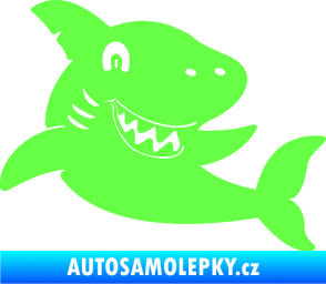 Samolepka Žralok 019 pravá Fluorescentní zelená