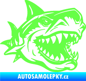 Samolepka Žralok 021 pravá Fluorescentní zelená