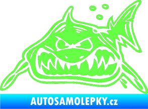 Samolepka Žralok levá Fluorescentní zelená