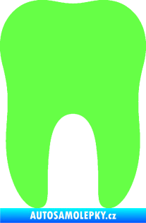 Samolepka Zub 001 stolička Fluorescentní zelená