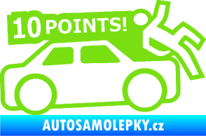 Samolepka 10 points  zelená kawasaki