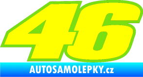 Samolepka 46 Valentino Rossi barevná zelená kawasaki