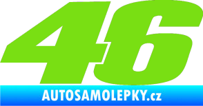Samolepka 46 Valentino Rossi jednobarevná zelená kawasaki