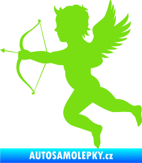 Samolepka Amor 001 levá cupid andílek zelená kawasaki