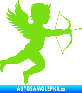 Samolepka Amor 001 pravá cupid andílek zelená kawasaki