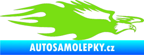 Samolepka Animal flames 030 pravá orel zelená kawasaki