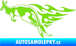 Samolepka Animal flames 044 levá klokan zelená kawasaki
