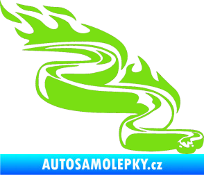 Samolepka Animal flames 064 pravá had zelená kawasaki