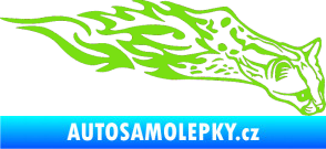 Samolepka Animal flames 080 pravá gepard zelená kawasaki