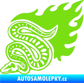 Samolepka Animal flames 086 levá had zelená kawasaki