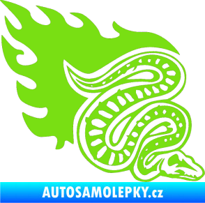 Samolepka Animal flames 086 pravá had zelená kawasaki