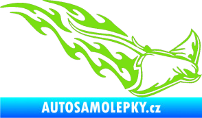 Samolepka Animal flames 093 pravá rejnok zelená kawasaki