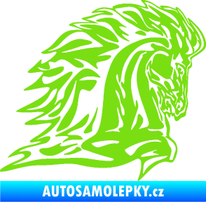 Samolepka Animal flames 101 pravá kůň zelená kawasaki