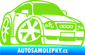Samolepka Audi TT karikatura pravá zelená kawasaki