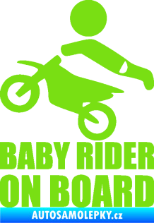 Samolepka Baby rider on board levá zelená kawasaki