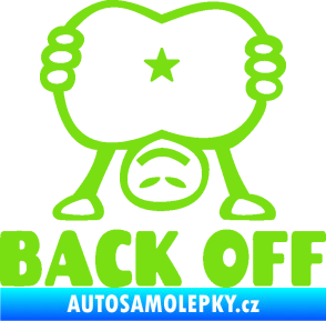 Samolepka Back off panáček zelená kawasaki