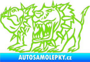 Samolepka Bad dogs levá zuřiví psi zelená kawasaki